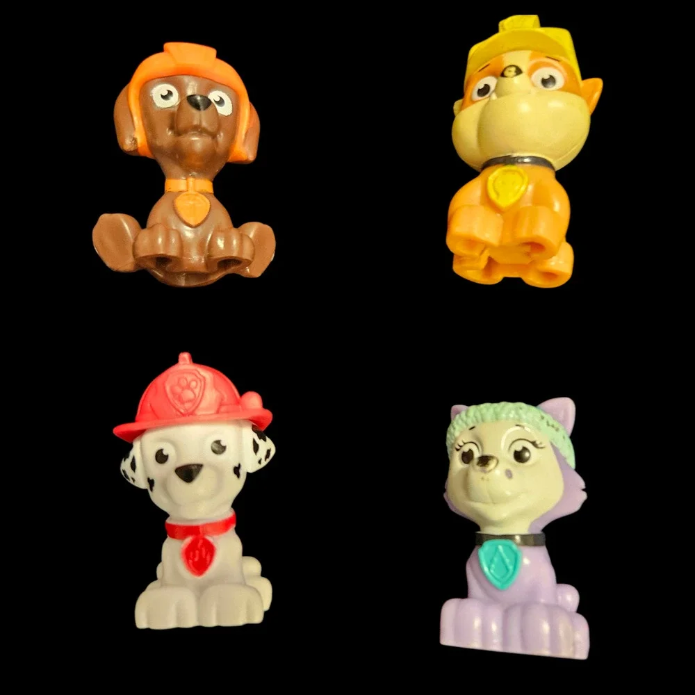 Paw Patrol Mini Figures Lot of 4 – Marshall, Rubble, Zuma, Everest – Collectible